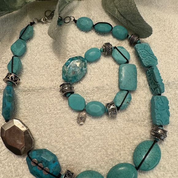 ✨SILPADA HTF STERLING SILVER TURQUIOSE SET ✨ - Picture 3 of 3